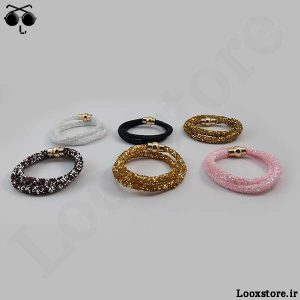خرید دستبند سواروسکی دخترانه و زنانه دو لاین مگنتی و آهنربایی طلایی با تنوع رنگی بالا و ارزان قیمت