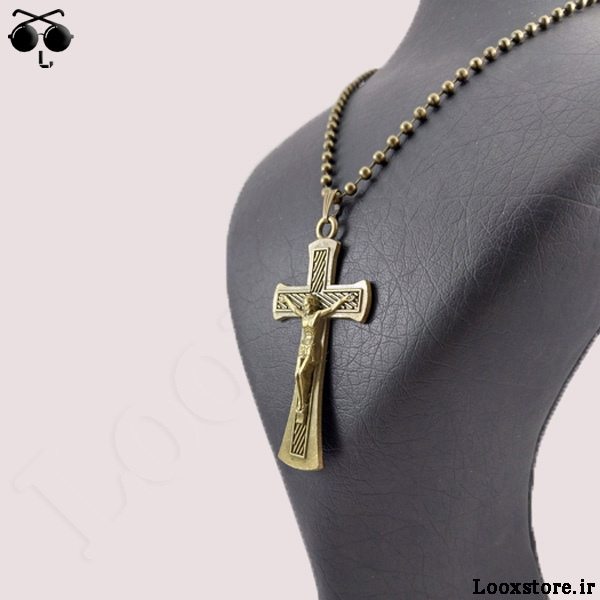 خرید گردنبند طرح صلیب ساده و ارزان قیمت جذاب