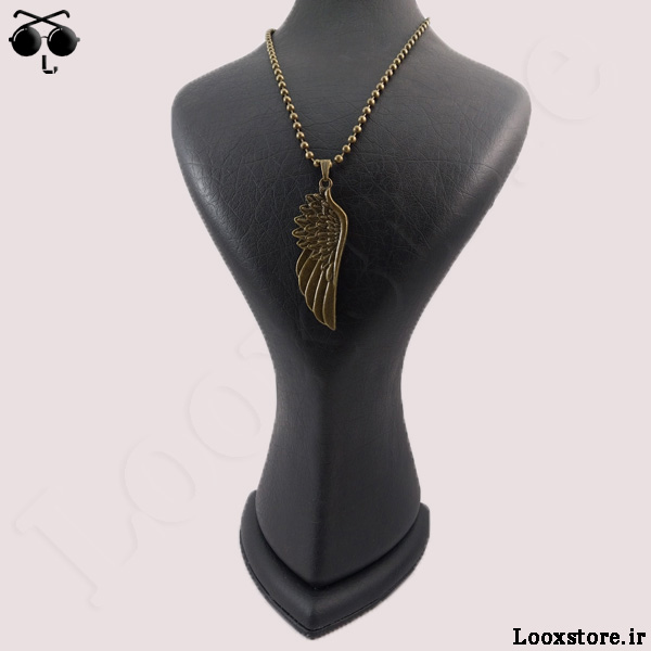 گردنبند زنجیری با پلاک بال فرشته طلایی و قیمت مناسب