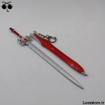 شمشیر غلاف دار فلزی دکوری قرمز رنگ با طراحی زیبا
