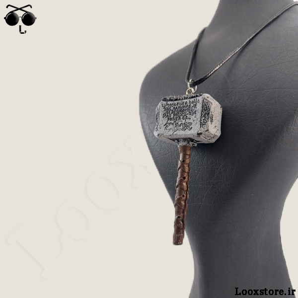 خرید گردنبند طرح پتک ثور دست ساز پلیمری با قیمت مناسب