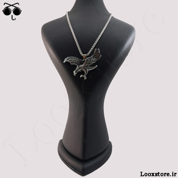 گردنبند مدل عقاب با بال های باز شده با زنجیر استیل ویتالی