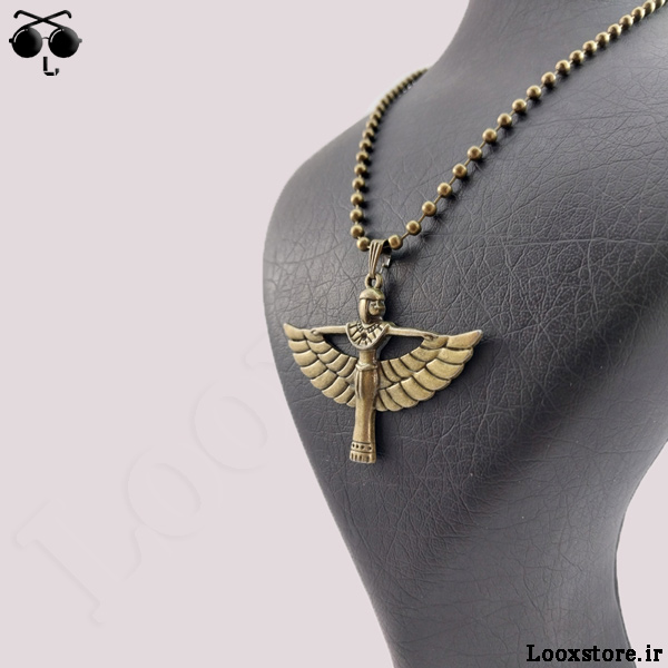 خرید گردنبند زیبا و شیک طرح فرشته مصری ارزان قیمت