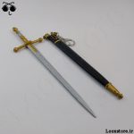 شمشیر غلاف دار مشکی طلایی فلزی خاص و زیبا