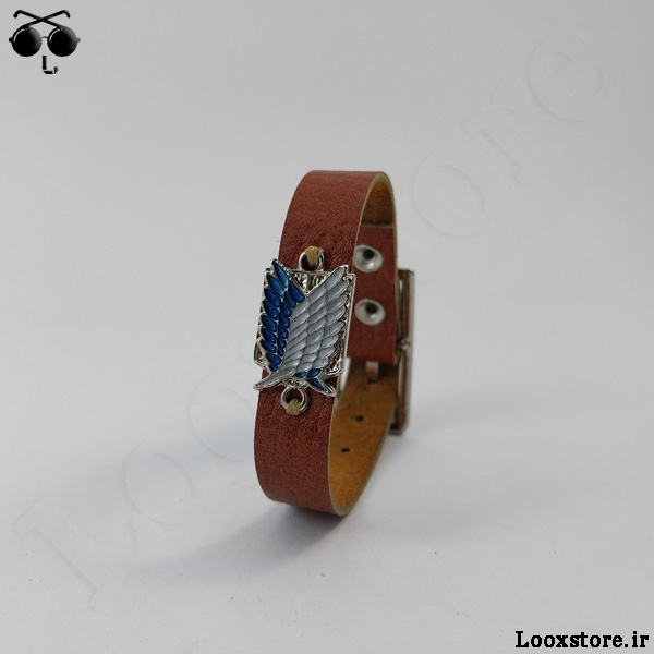 خوشگل ترین مدل دستبند چرم طبیعی اتک تایتان با قیمت مناسب