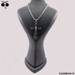 خرید گردنبند صلیب اسکلت کینگ با زنجیر ویتالی استیل رنگ ثابت