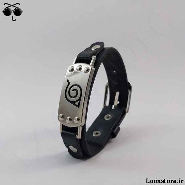 دستبند چرمی انیمه ناروتو با علامت کونو ها با بهترین قیمت و کیفیت