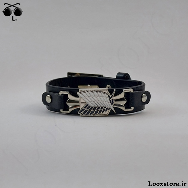 خرید زیباترین مدل دستبند چرمی قابل تنظیم اتک ان تایتان