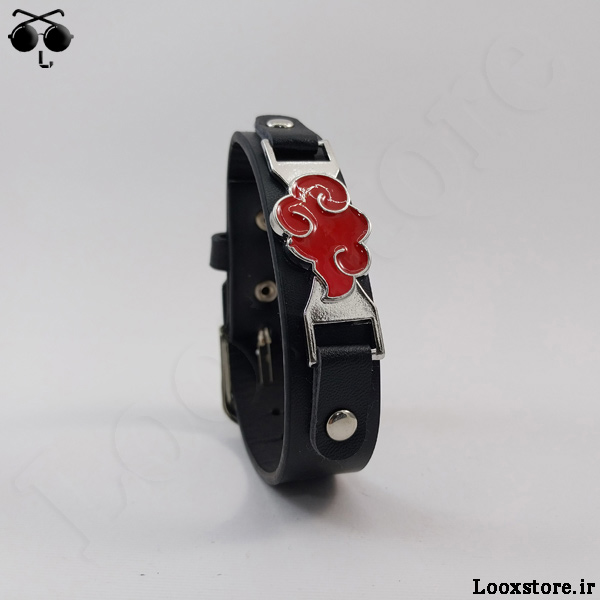 دستبند حرفه ای انیمه ای مدل ابر ناروتو با بند سوراخ دار قابل تنظیم