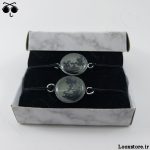 خرید دستبند ست شبتاب مدل ماه برای ولنتاین با جعبه