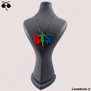 خرید گردنبند رنگی و شاد دخترونه طرح نوشته BTS با قیمت مناسب